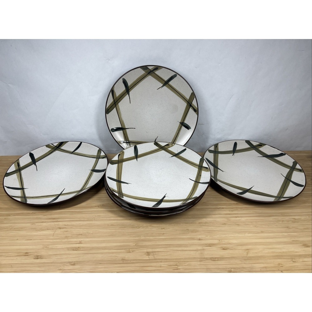 Style House Malibu 10" Stoneware Dinner Plates Set of 6 Vintage Japan MCM